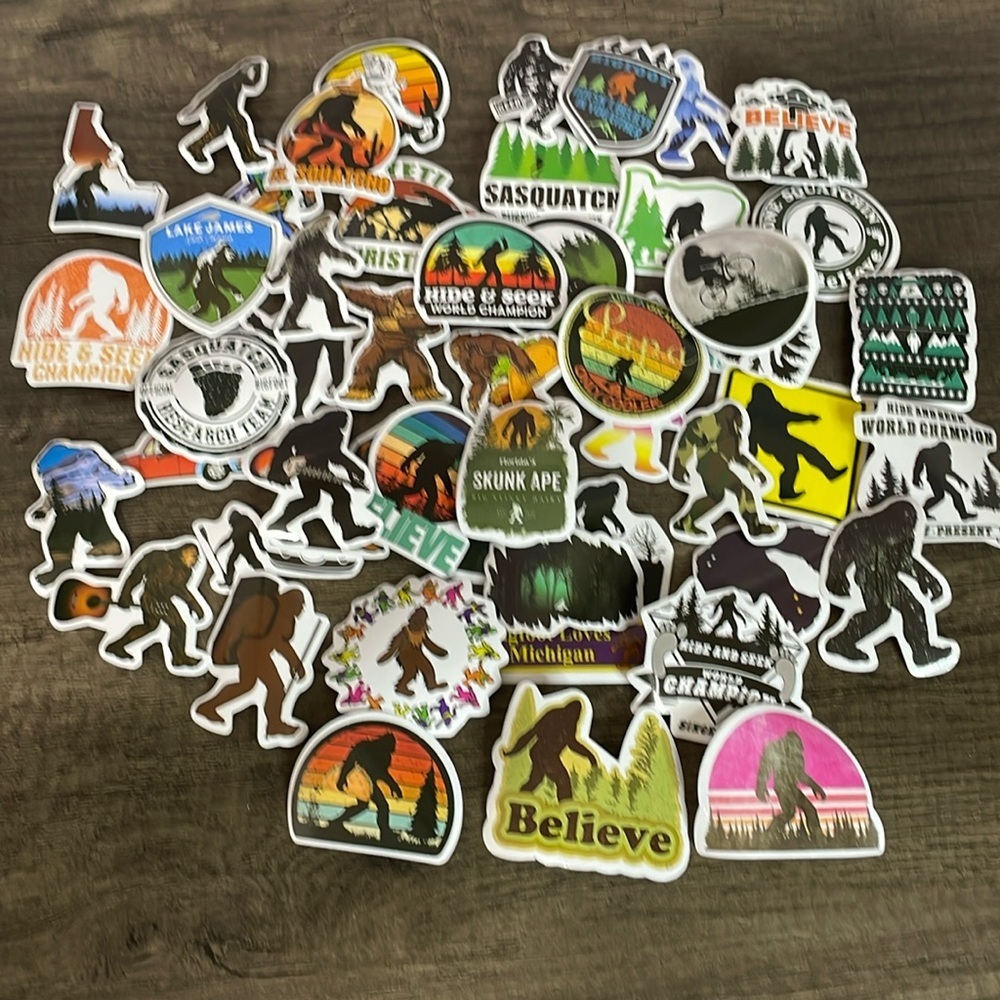 50 Big Foot Stickers. + 25 outdoor​​